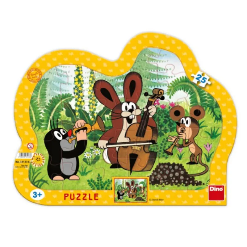Deskové puzzle 25 dílků - Krtek muzikant