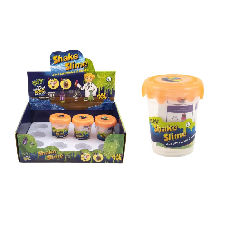 Teddies Výroba slizu/hmoty svietiacej v tme mini sada vedecká hra 6 farieb v plastovej dóze 5,5x7cm