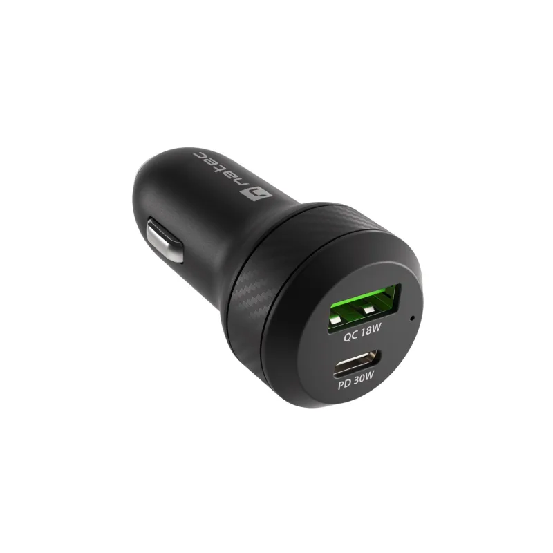 Natec nabíječka do auta CONEY, 1XUSB, 1XUSB-C, 48W NUC-1980