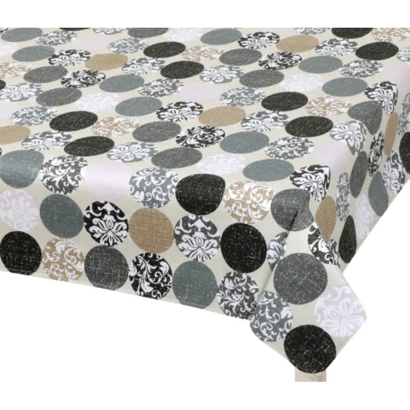 Bellatex Ubrus BERTA, Koule šedá, bílá, béžová - 100x100 cm