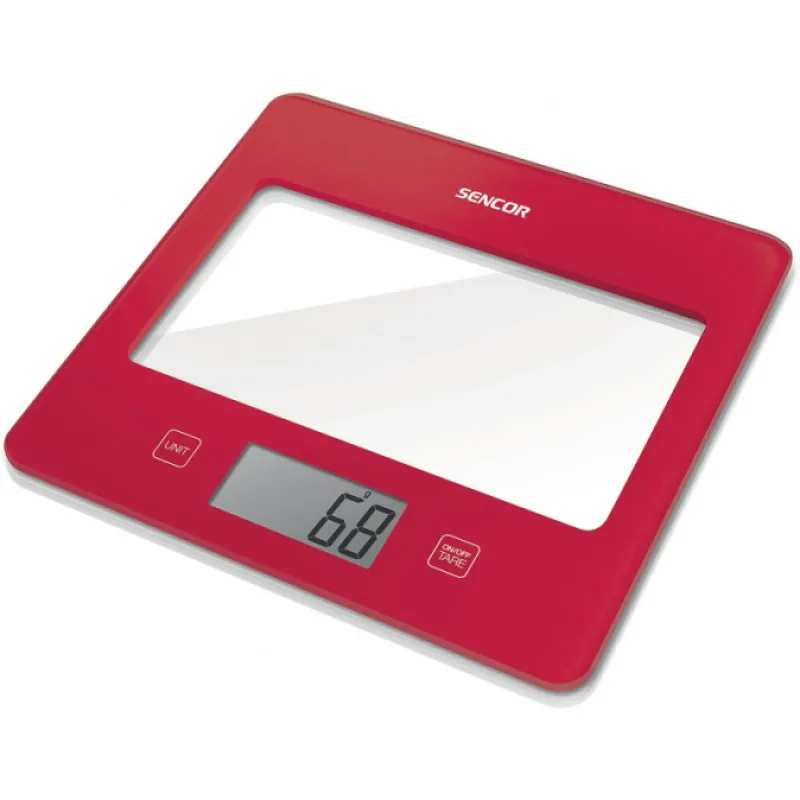 SENCOR SKS 5034RD Viacúčelová malá váha do 5000g, presnosť 1g - červená