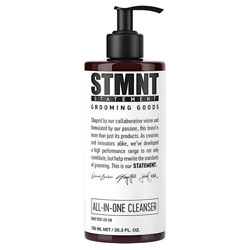 Univerzálny sprchový šampón na vlasy, fúzy a telo STMNT All-in-One cleanser 750 ml