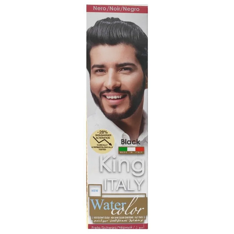 KLÉRAL King Italy Water Color BLACK - čierna farba na vlasy pre mužov