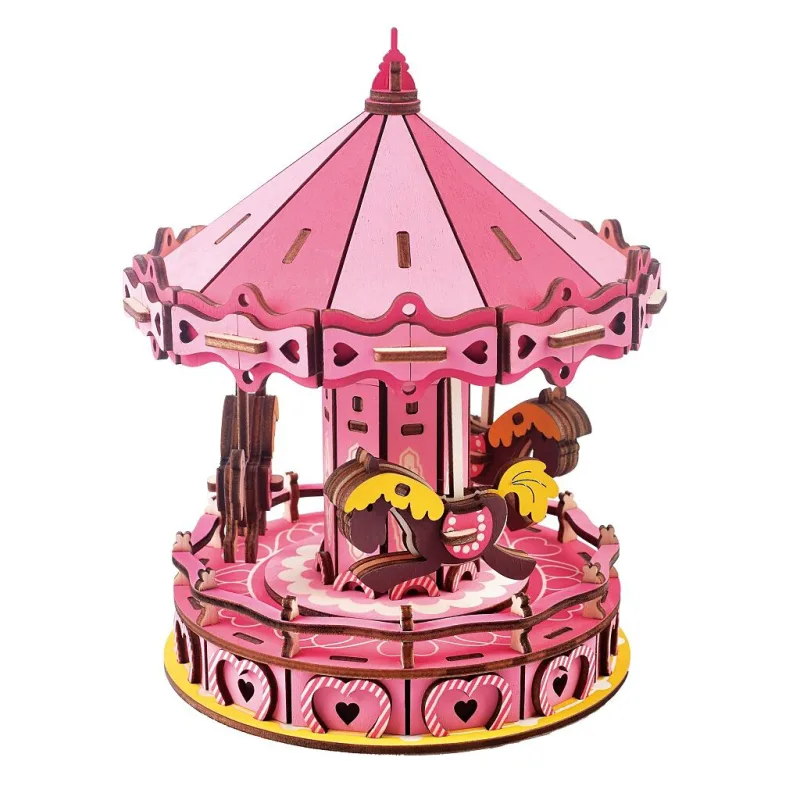 Rappa Woodcraft Drevené 3D puzzle Kolotoč
