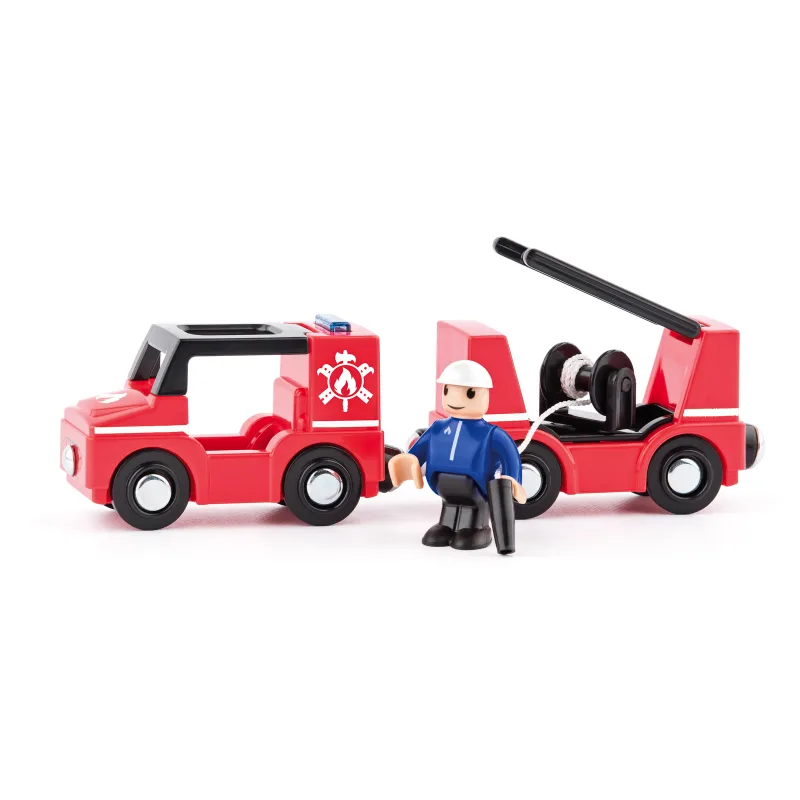 Woody Autíčka k vláčikodráhe - Hasiči, 4ks