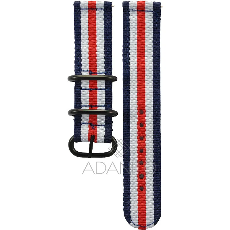 Nylonový remienok na hodinky 22 mm trikolóra ADANITO 109AR90B22