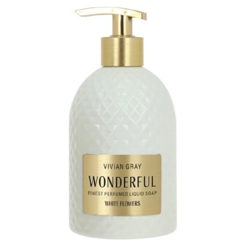 VIVIAN GRAY WHITE FLOWERS Wonderful Soap 500ml - luxusné krémové mydlo s dávkovačom