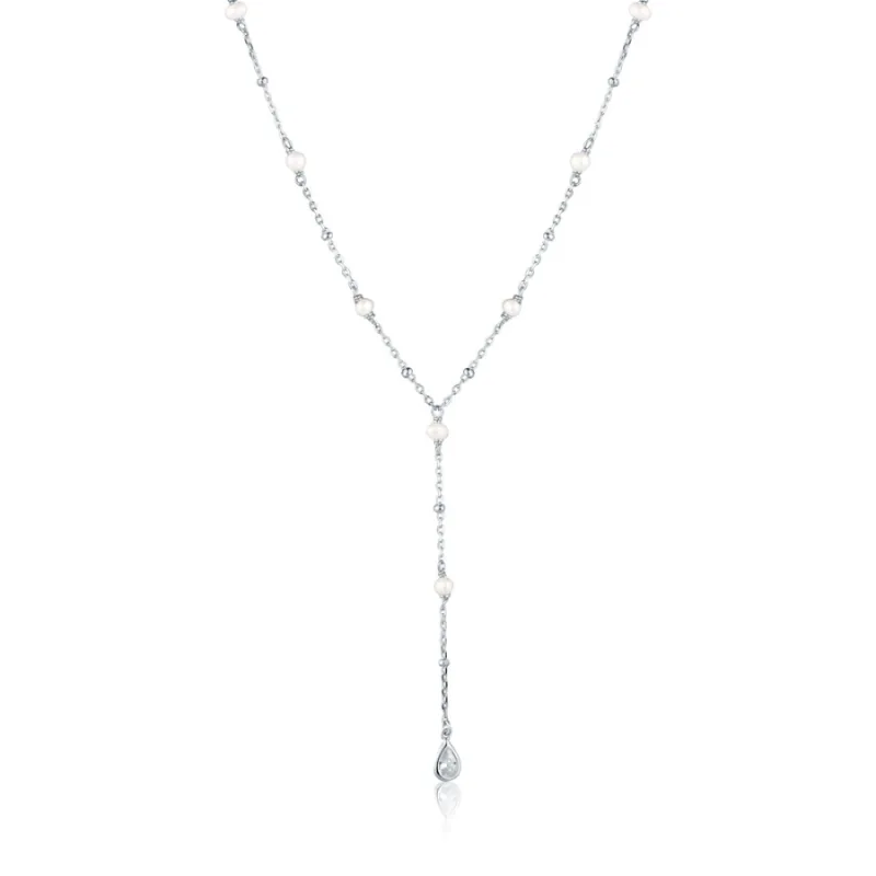 Striebroný perličkový náhrdelník JVD SVLN0522XK4P145
