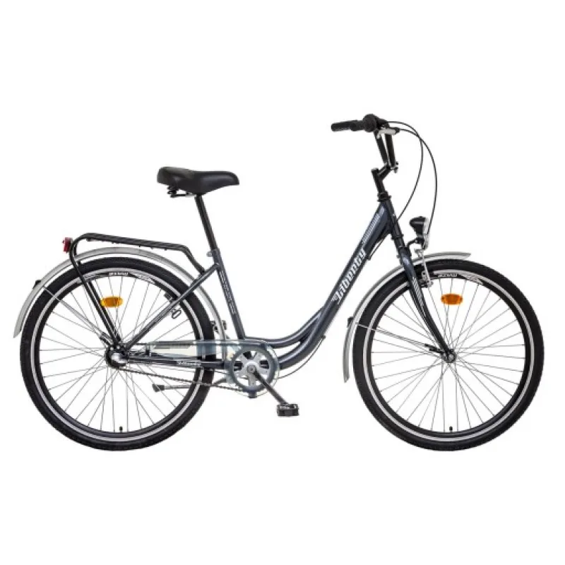 LIBERTY Městské jízdní kolo Avenue 26" 3 spd. 2026 antracitové, Přední vidlice Pevná