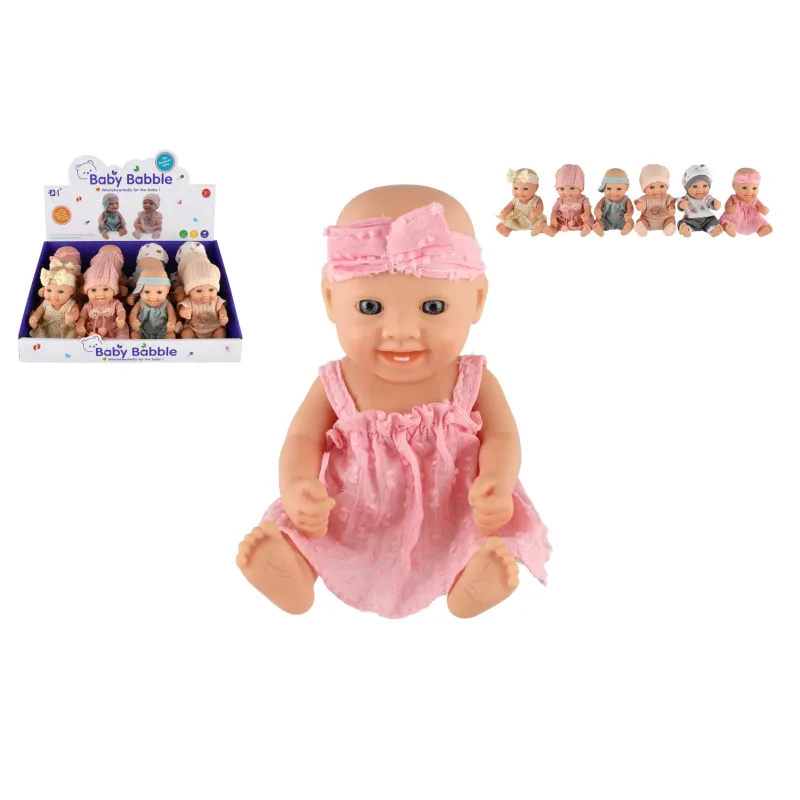 Teddies Bábika / bábätko mäkké telo plast 20cm mix druhov 12ks v boxe