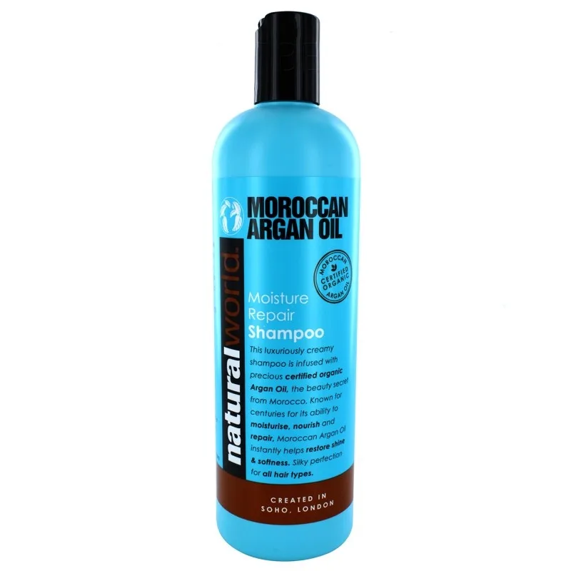 NATURAL WORLD ARGAN OIL Moisture Repair Shampoo 500ml - šampón s arganovým olejom