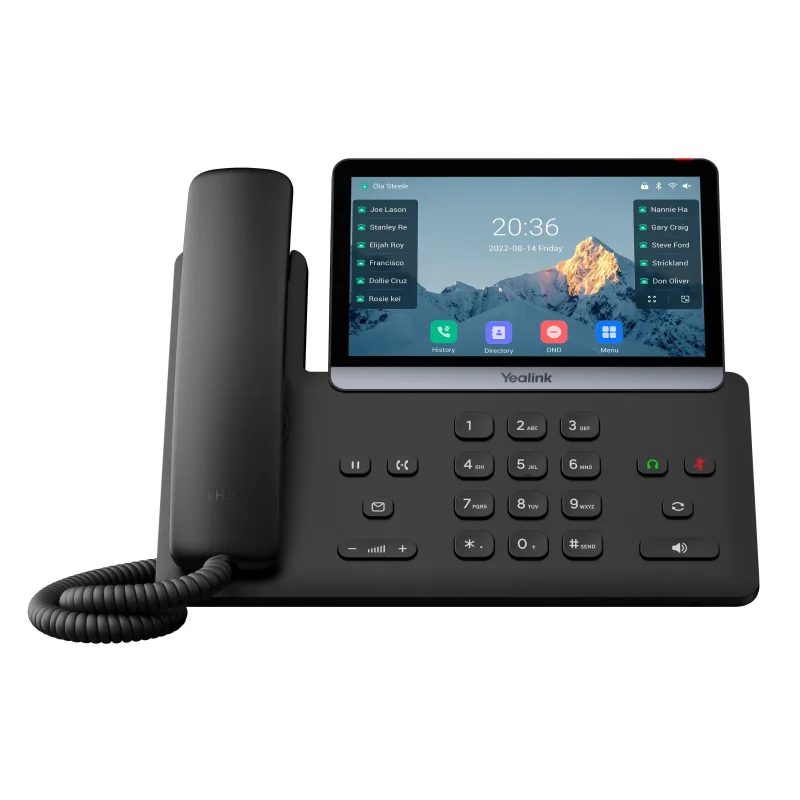 Yealink SIP-T77U SIP telefon, PoE, 16 SIP účtů, 7" bar. LCD, GigE, 2x USB SIP-T77U