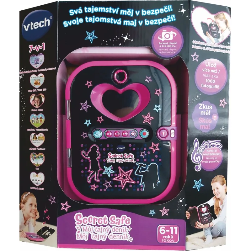 Vtech Kidi Tajný trezor - Môj tajný denník - čierny (CZ)