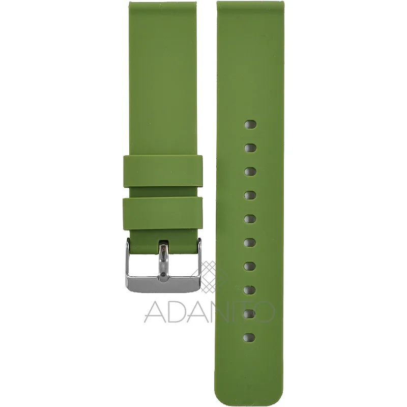 Silikónový remienok na hodinky 20 mm zelený ADANITO TS001R11S00-20