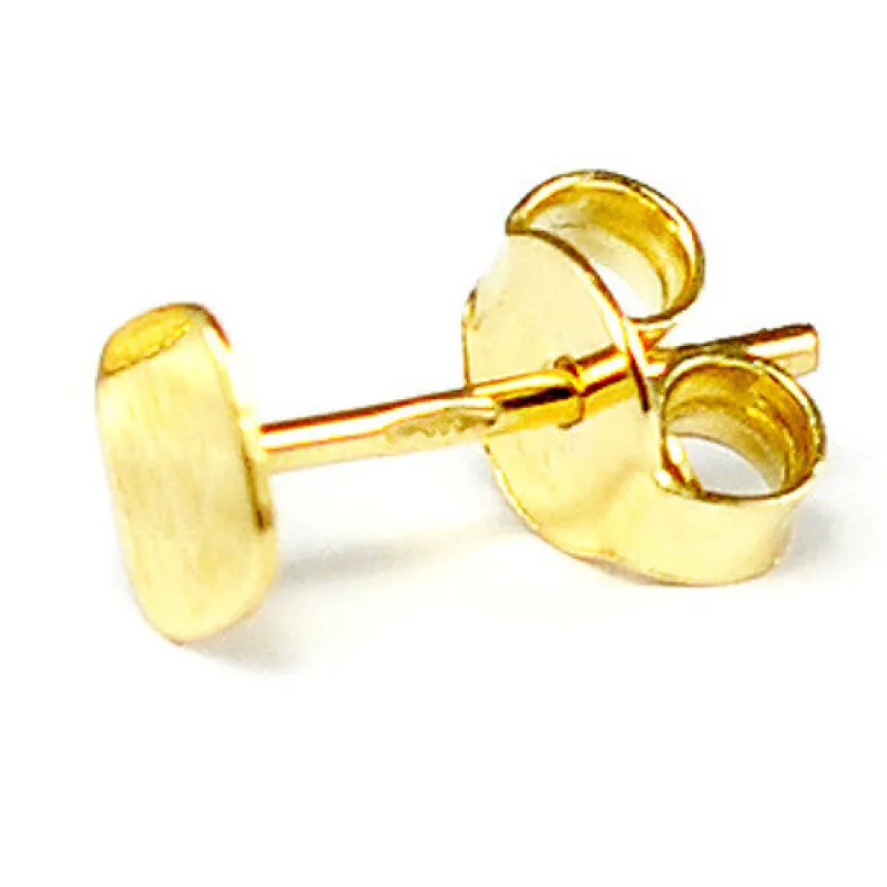 Zlatá náušnice placka kusovka ADANITO BRN1058G-1, 5 mm, 0.40 g