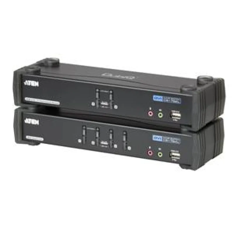 Aten 4-port DVI KVMP USB, usb hub,audio 7.1,kabely CS-1784A