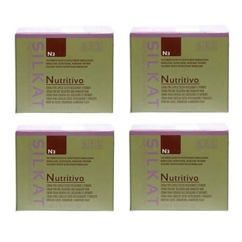 BES Silkat Nutritivo N3 Regeneračná zábalová maska pre extra poškodené vlasy 250ml AKCIA 3+1
