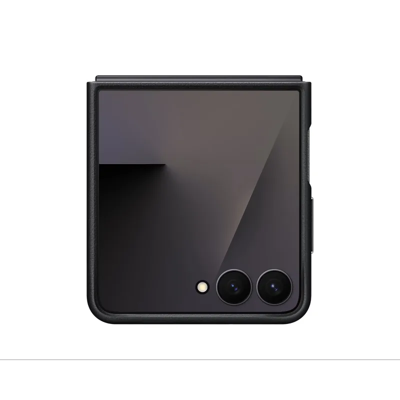 Samsung Ochranný kryt z veganské kůže Flip7 Black EF-VF766PBEGWW