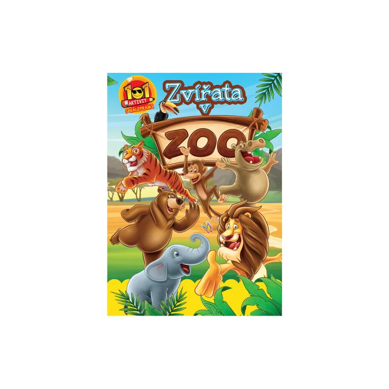 FONI Book Pracovný zošit 101 aktivít s nálepkami Zvieratá v ZOO SK verzia 21x30cm
