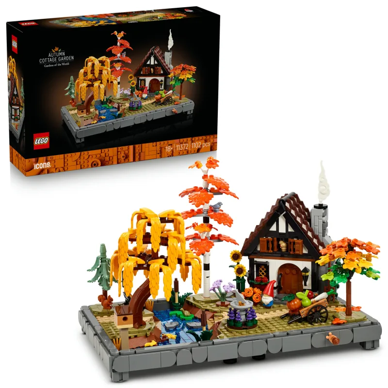 LEGO Icons 11372 Chata a podzimní zahrada
