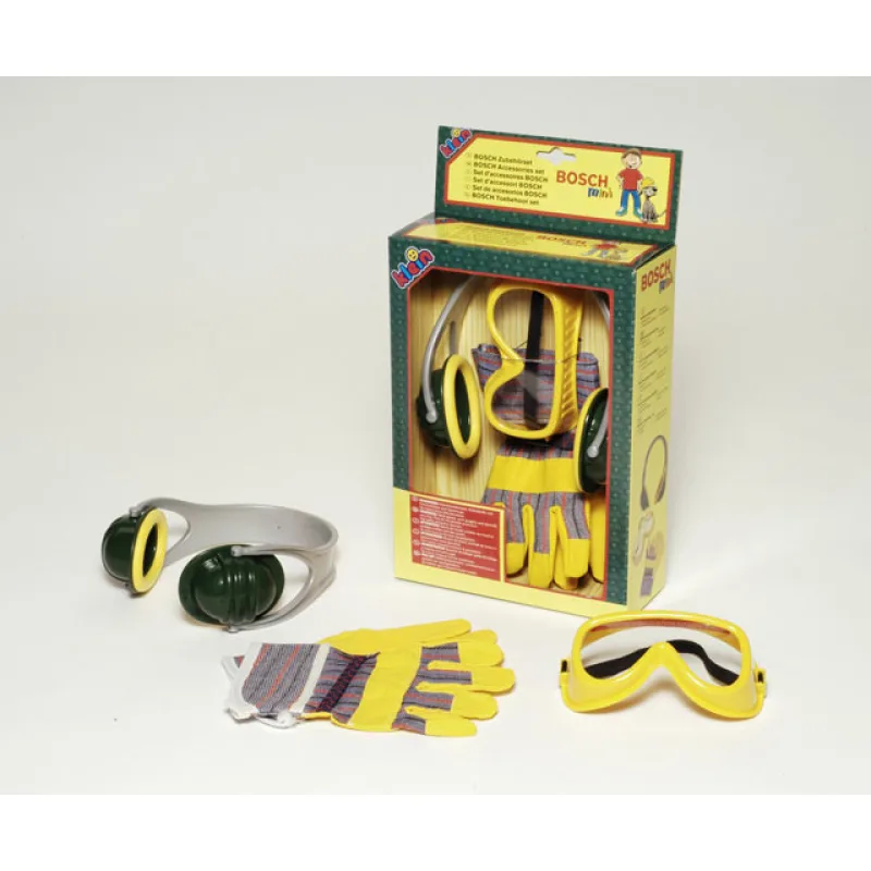 Klein Bosch Klein Bosch set - slúchadlá, rukavice, okuliare