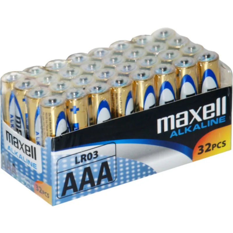 Maxel LR03 AAA Alkalické baterie, Balení 32ks