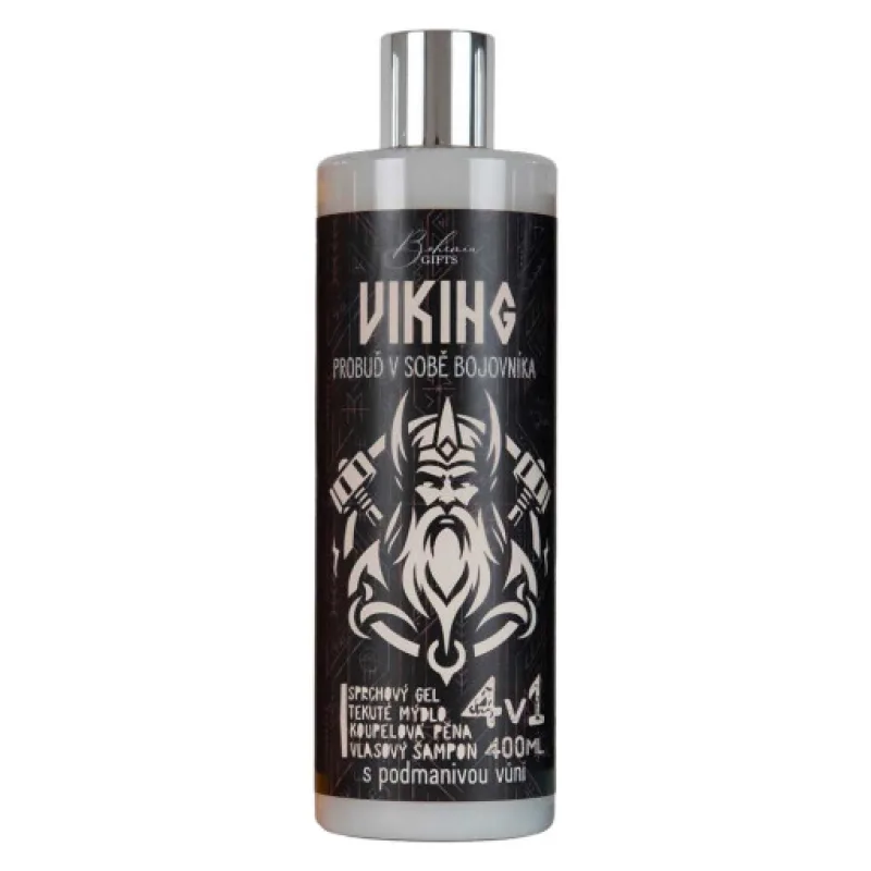Bohemia Gifts Viking 4v1, sprochový gel, mýdlo, pěna, šampon, 400ml