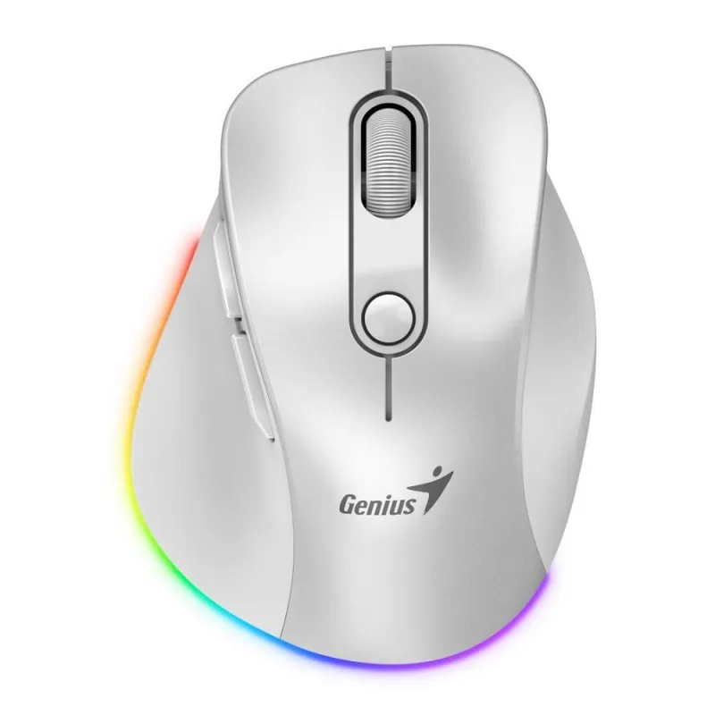 Genius Ergo 9000S Pro/Ergonomická/Optická/Pro praváky/2 400 DPI/USB+BT/Bílá 31030039400