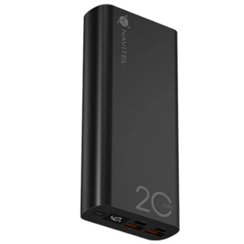 Powerbanka NAVITEL PWR20 AL černá s kapacitou 20000 mAh 8594181744669