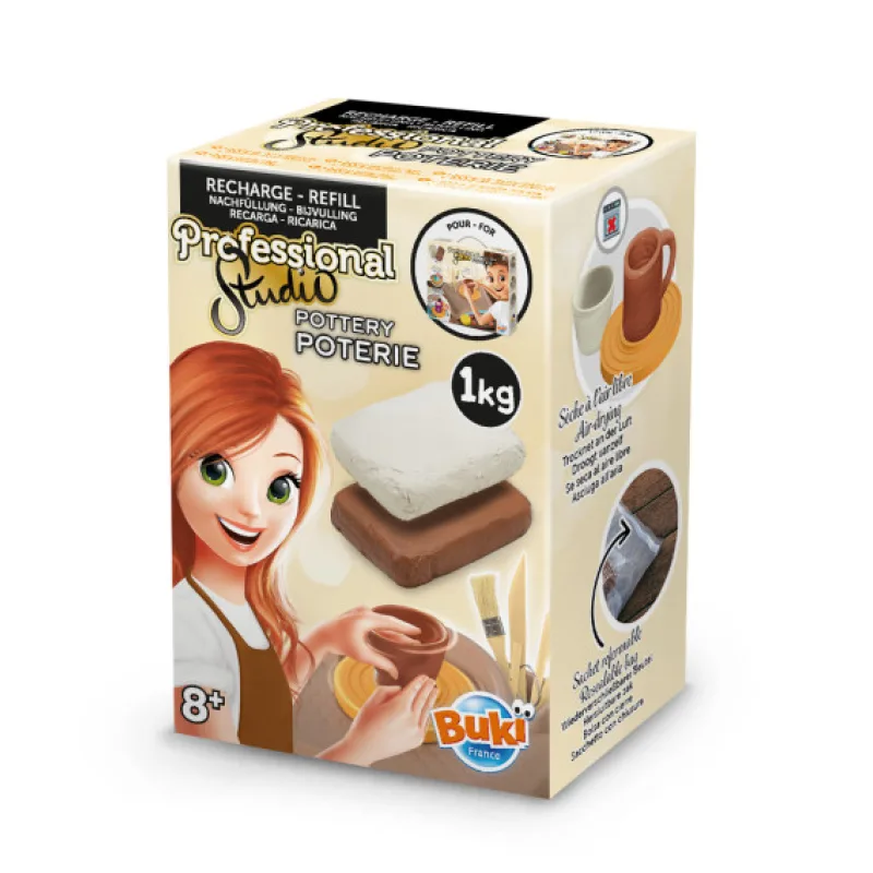 BUKI Náhradní hlína pro hrnčířský kruh, 1kg