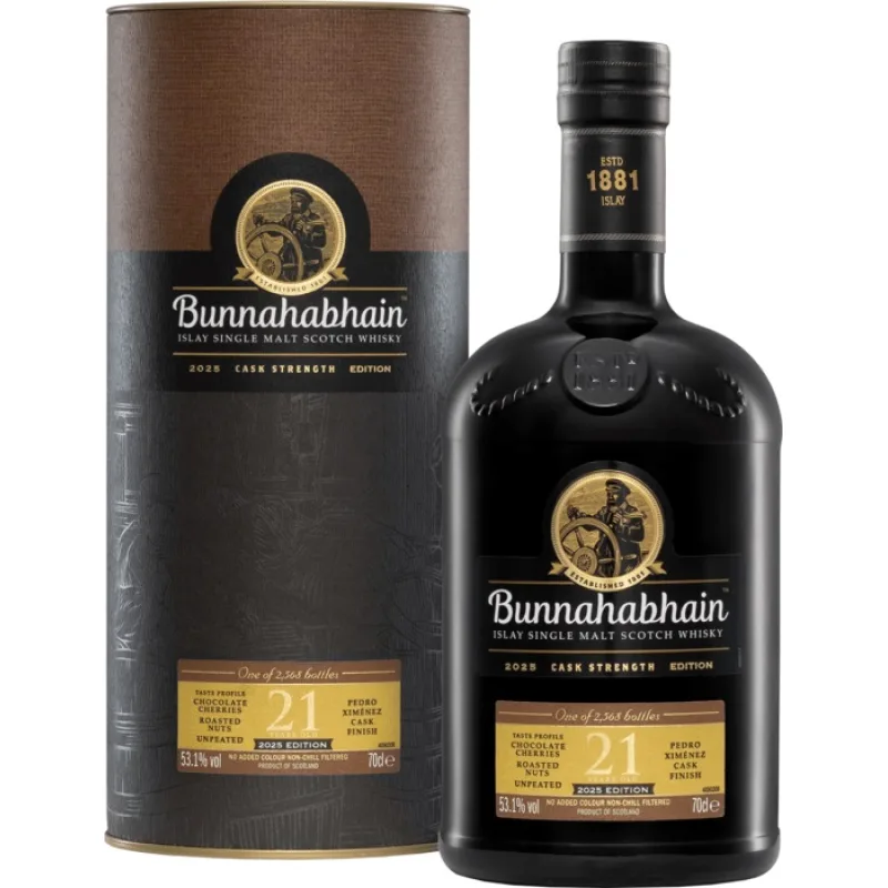 Bunnahabhain 21y Cask Strength 53,1% 0,7 l (tuba)