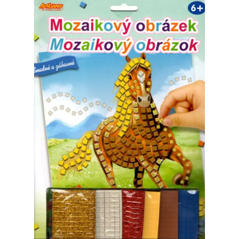 ArtLover Mozaikový obrázek Hnědý kůň, 20x29cm
