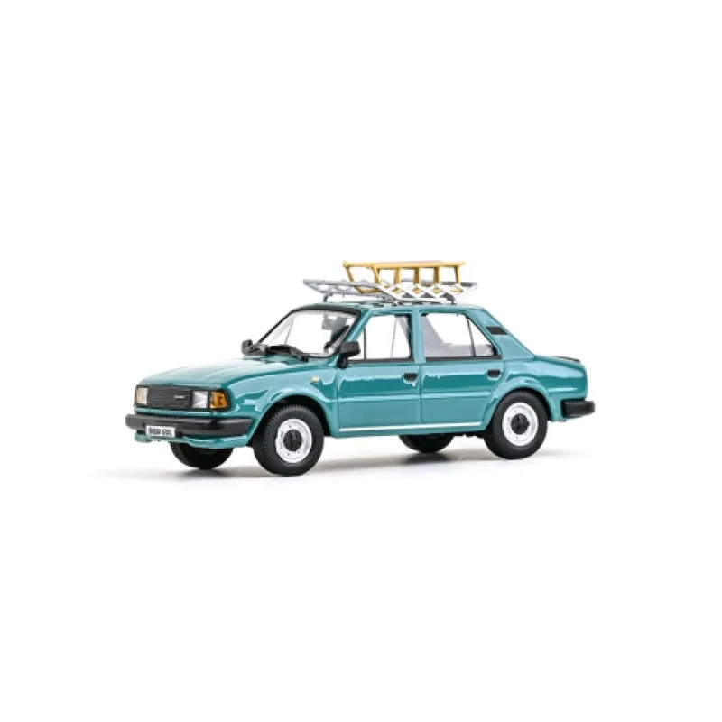 Abrex Škoda 120L (1984) se zahrádkou, Tyrkysová Světlá 1:43