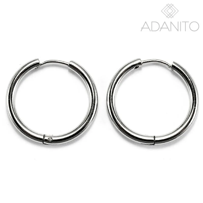 Náušnice z chirurgickej ocele kruhy ADANITO BK33242A, 15 mm