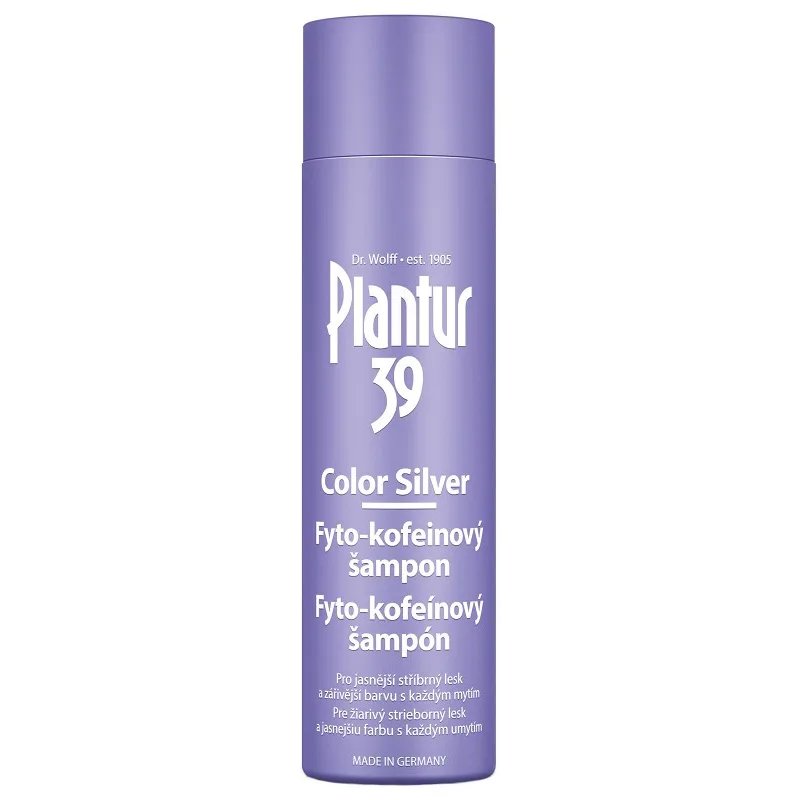 DR. WOLFF PLANTUR 39 Color Silver Fyto-Kofeinový šampón pre strieborný lesk blond vlasov 250ml