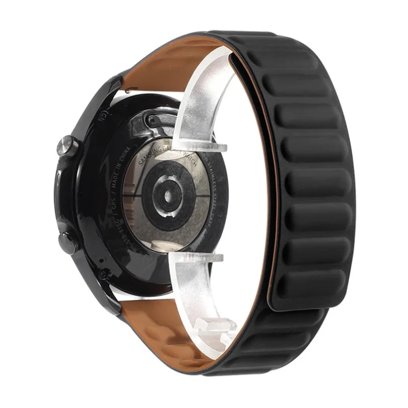 Silikonový magnetický řemínek černý 20mm ESES 1530002218
