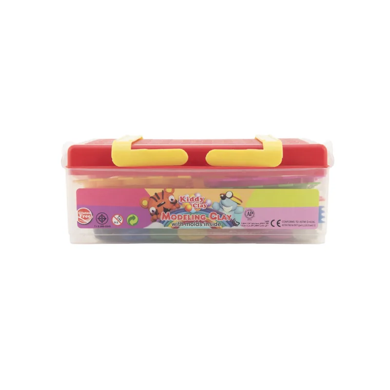 Teddies Modelína/Plastelína Nara 430g 8ks s vykrajovačkami 10ks s valčekom s doplnkami v plast. boxu 21x12x8cm