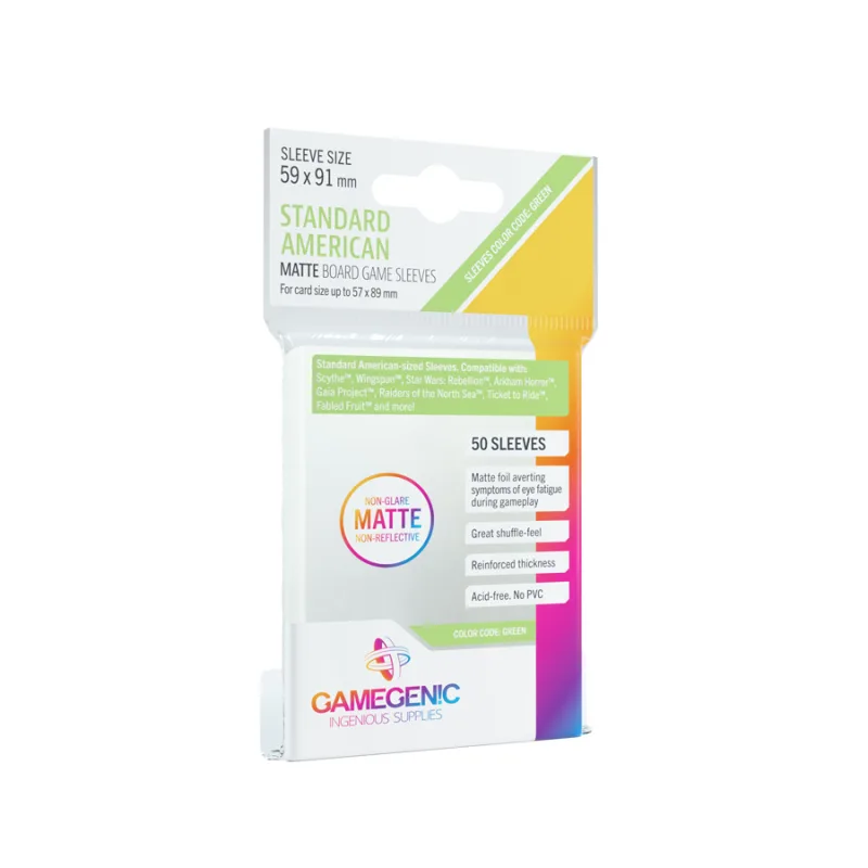 Gamegenic: Boardgame Sleeves MATTE Standard American 59x91 mm