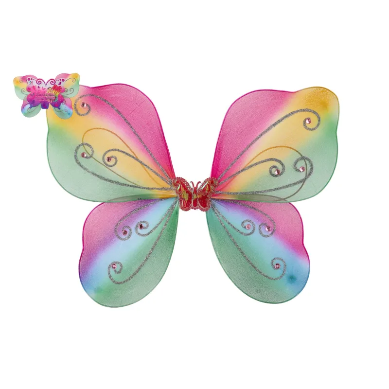 Teddies Krídla motýlie nylon 44x32cm v sáčku karneval