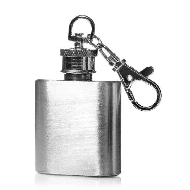 Nerezová placatka na klíče 30ml.