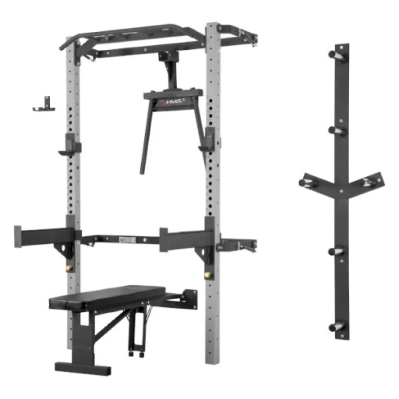 Multifunkční posilovací stojan, Power Rack HMS KLT21 šedý