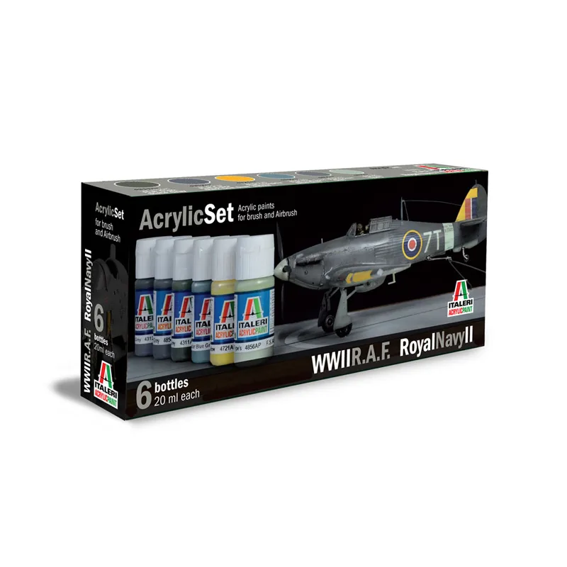 Italeri Súprava akrylových farieb 444AP - R.A.F. / ROYAL NAVY II 6 ks
