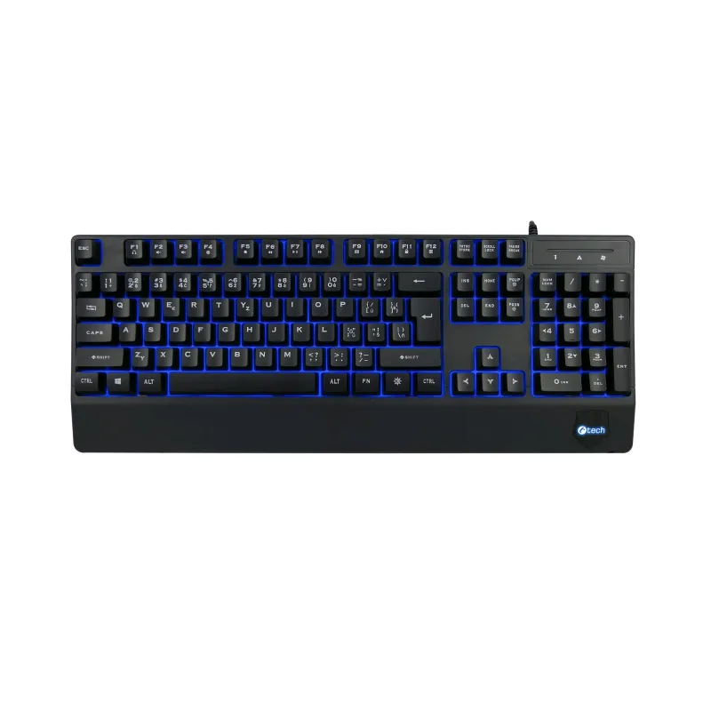 C-TECH KB-104BK/Drátová USB/CZ-SK layout/Černá KB-104BK