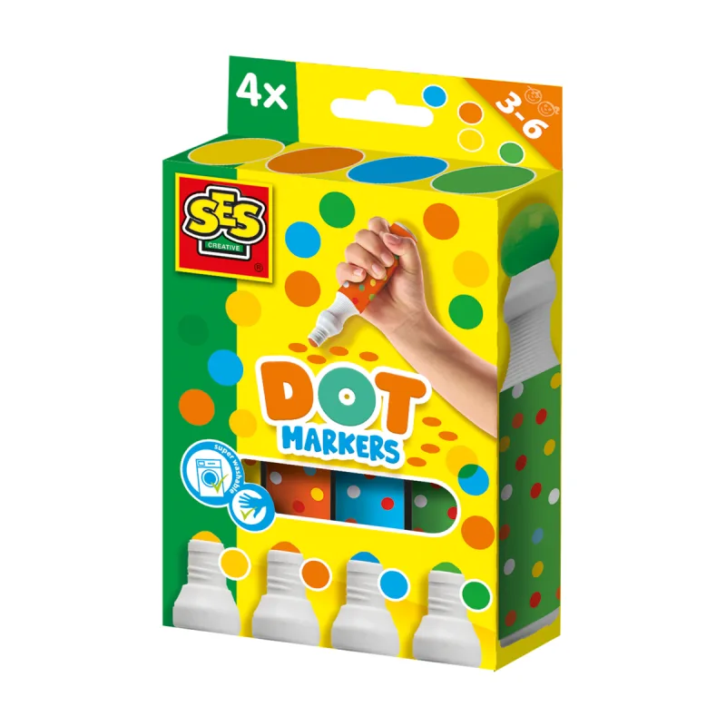 SES Bodkovacie fixy XXL - 4 farby