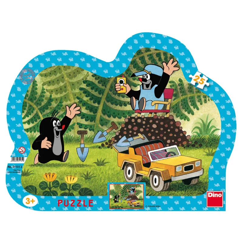 Dino Krtko so žltým autom 25D