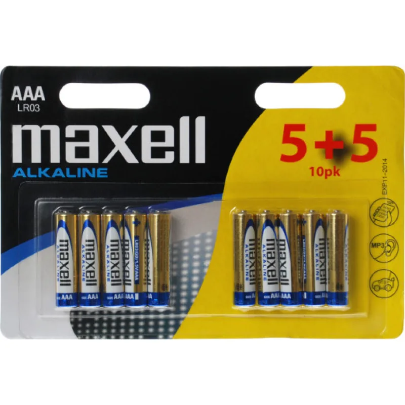 Maxel LR03 10BP AAA Alkalické, Sada 10ks