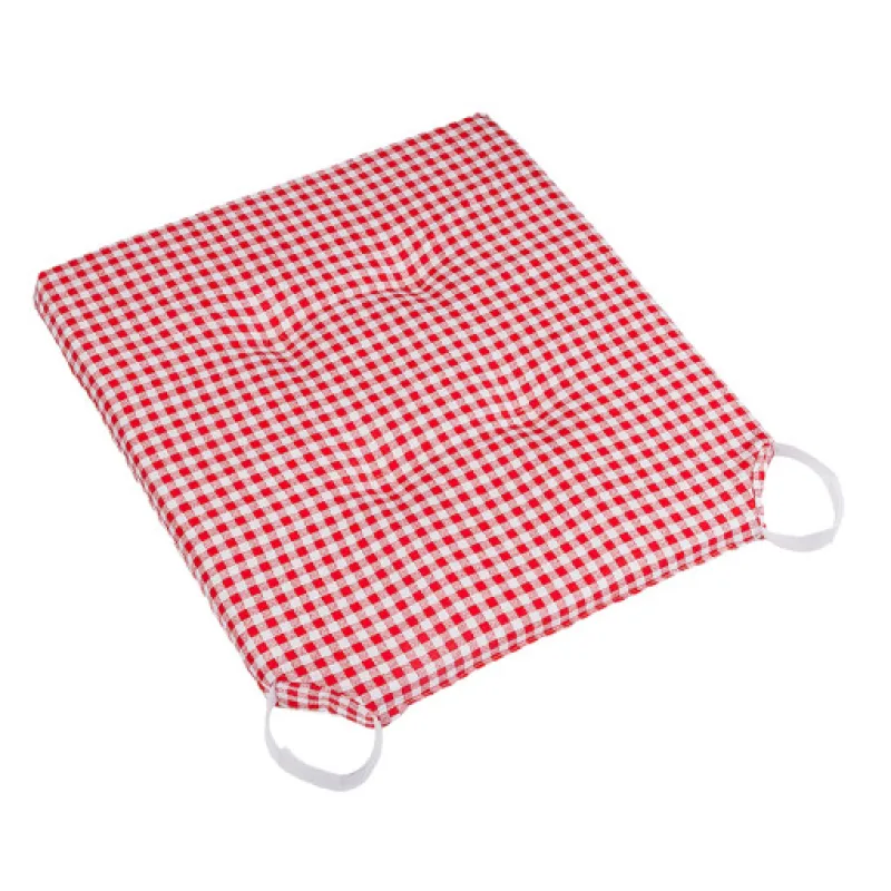 Bellatex Sedák hladký Ulla, Kostička červená - na suchý zip, 40x40cm