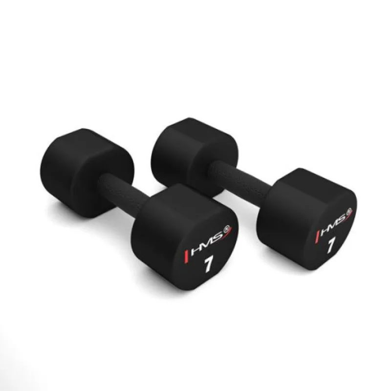 Polyuretanové jjednoruční činky HMS HPT07, 2x7 kg