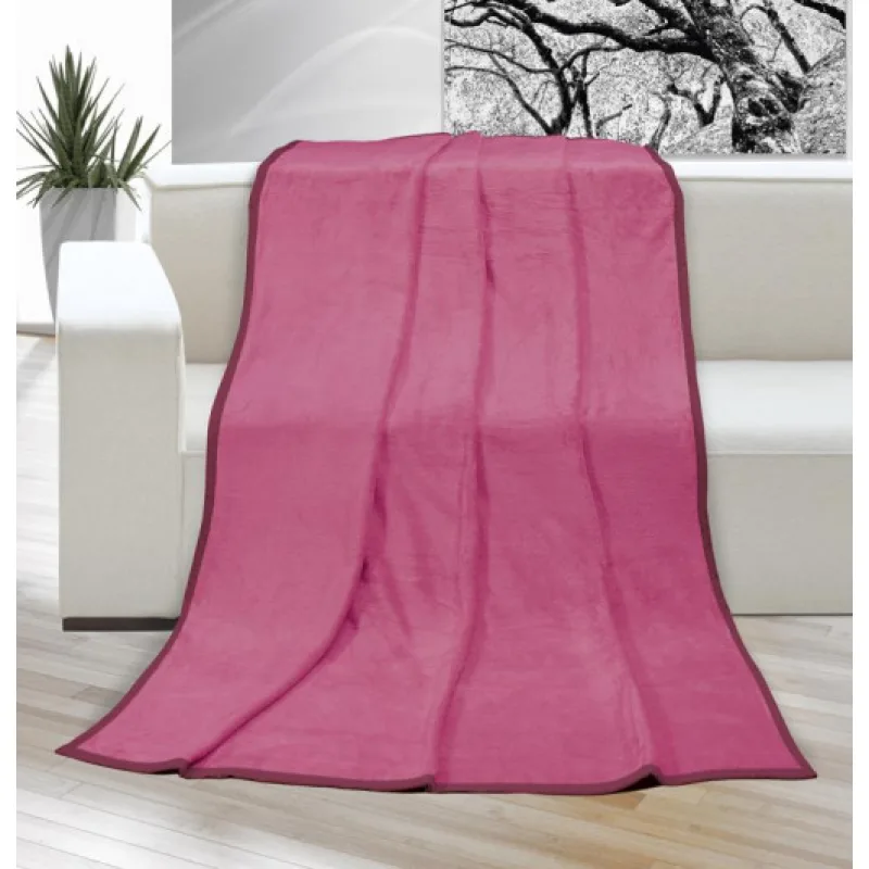 Bellatex Přikrývka Korall micro jednolůžko, růžová - 150x200 cm