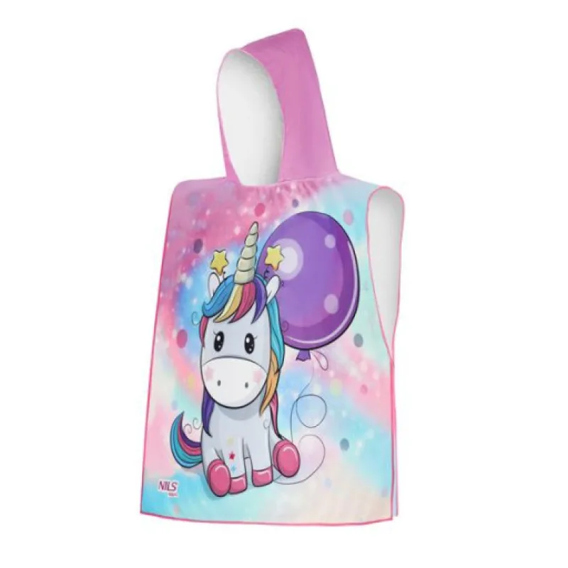 Pončo z mikrovlákna NILS aqua NAR20 Unicorn
